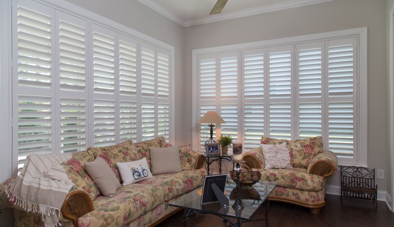 Miami sunroom interior shutters